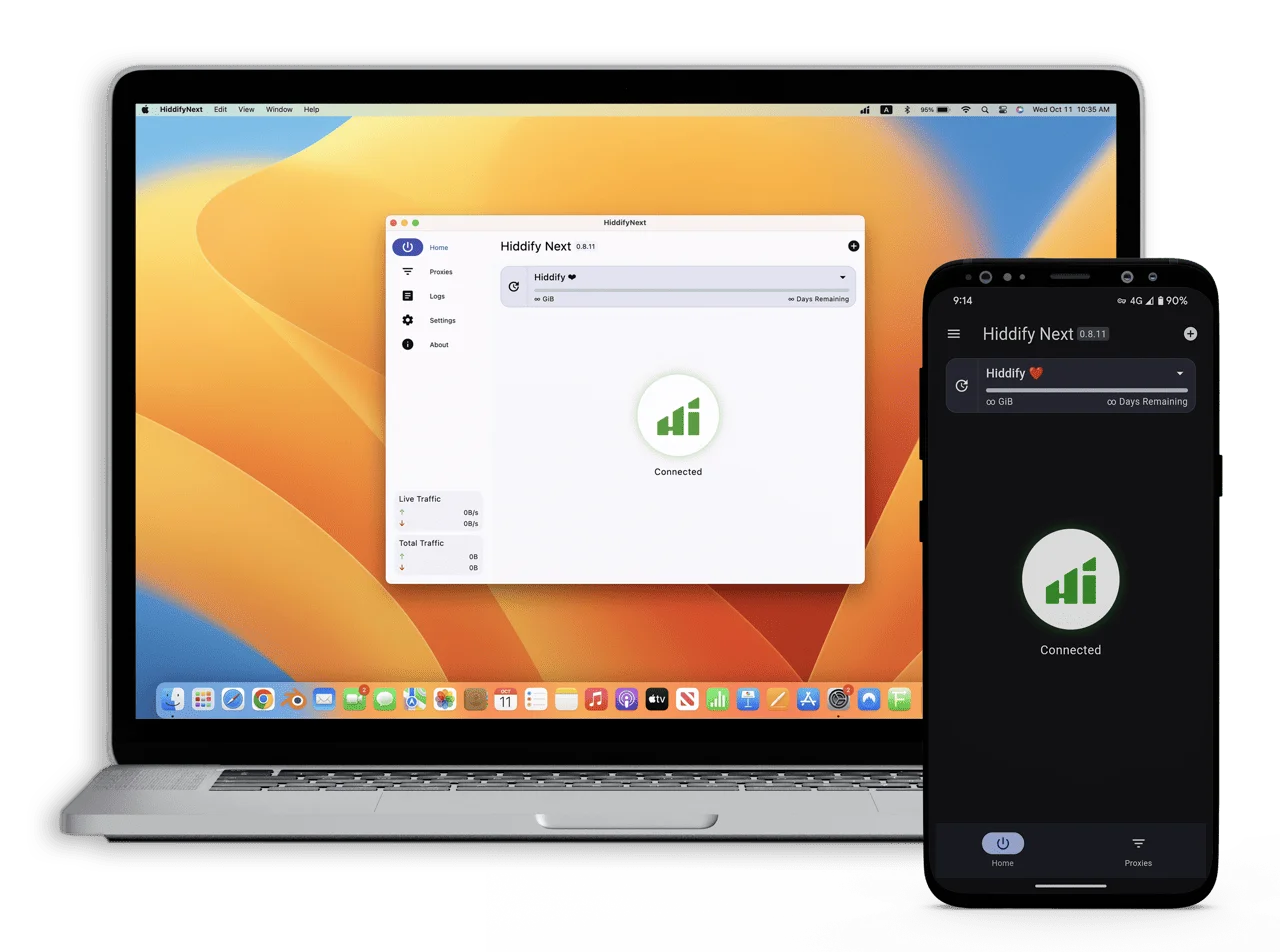 Hiddify на разных платформах